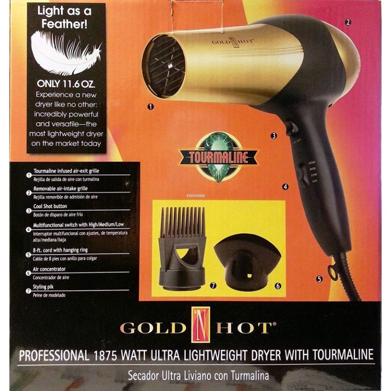 Gold N Hot Professional 1875 Watt Light Weight Ionic Dryer With