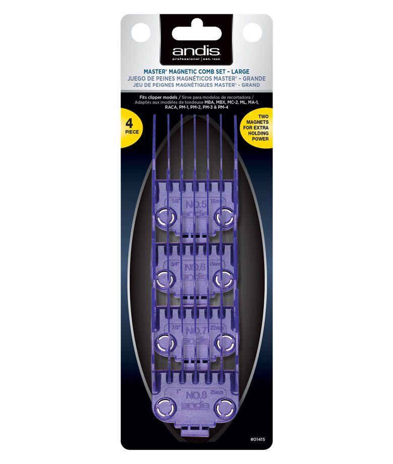 Andis Master Magnetic 4-Comb Set Large 01415 - Shopolle.com