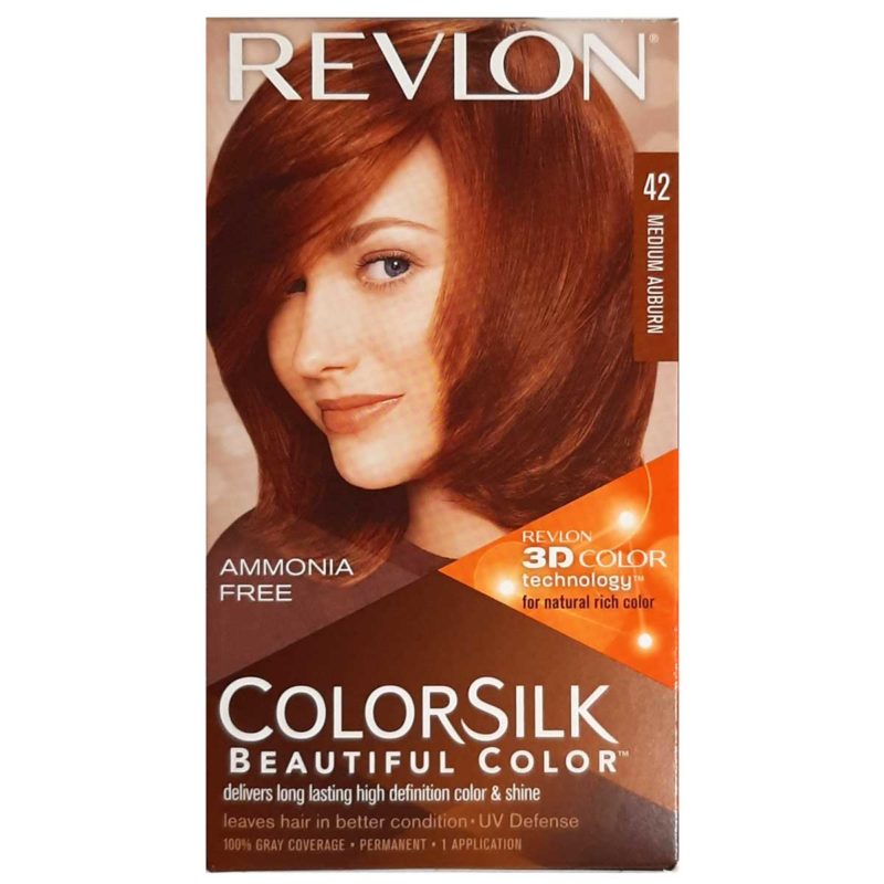 REVLON ColorSilk 42 Medium Auburn Permanent Color - Shopolle.com