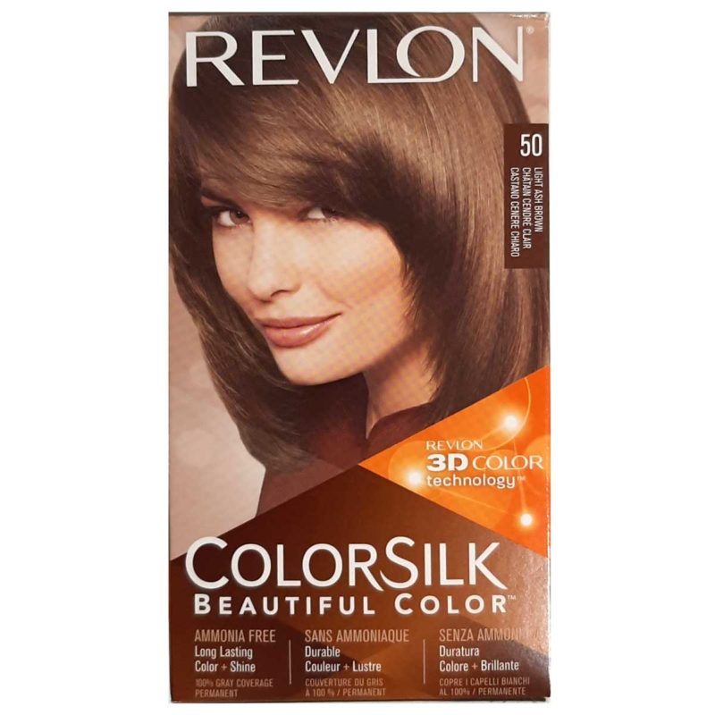 REVLON ColorSilk 50 Light Ash Brown Permanent Color - Shopolle.com